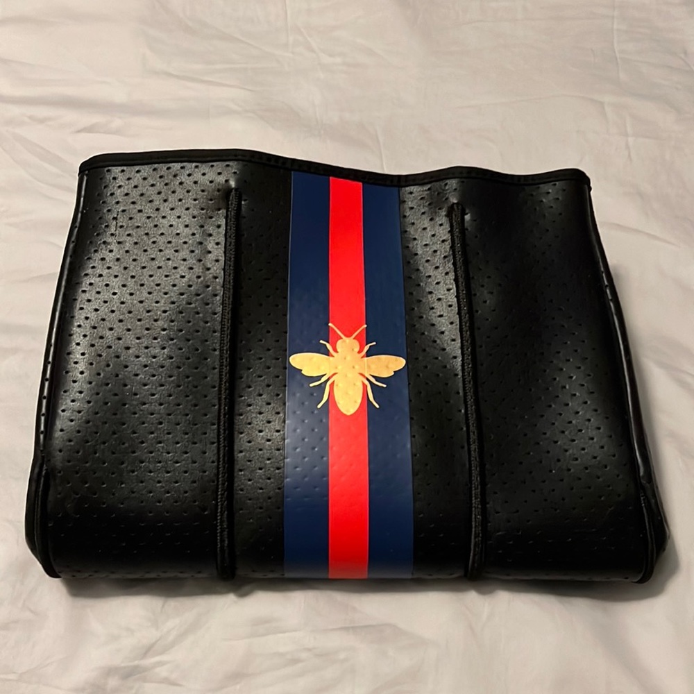 COPY - Parker Hyde large Neoprene bag with wristlet and toiletry bag NWOT